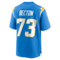 LA.Chargers #73 Mekhi Becton Powder Blue Team Game Football Jersey Marou