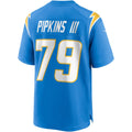 LA.Chargers #79 Trey Pipkins III Powder Blue Game Football Jersey Marou