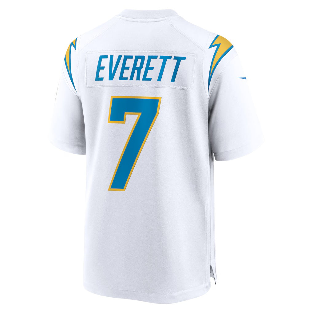 LA.Chargers #7 Gerald Everett Game Player Football Jersey Marou - White
