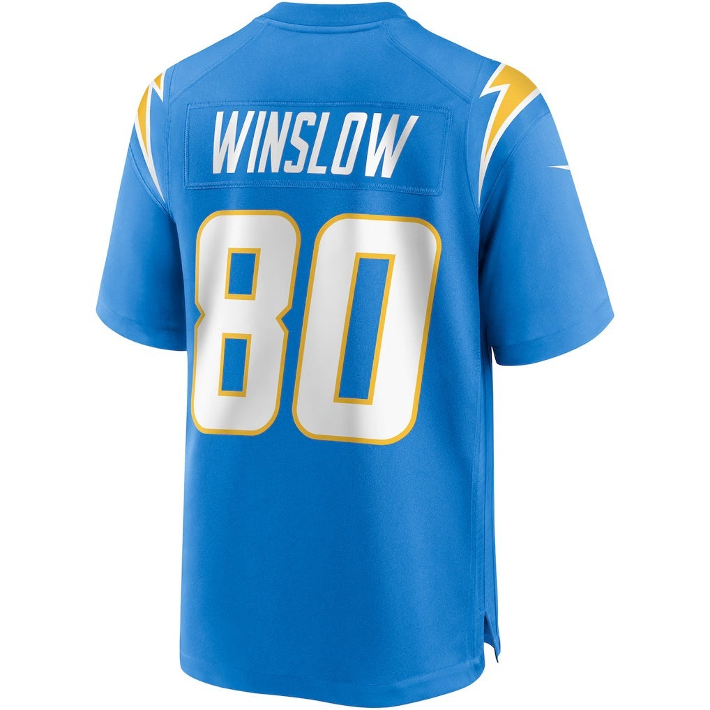 LA.Chargers #80 Kellen Winslow Powder Blue Game Retired Player Football Jersey Marou