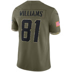 LA.Chargers #81 Mike Williams Olive Salute To Service Limited Football Jersey Marou