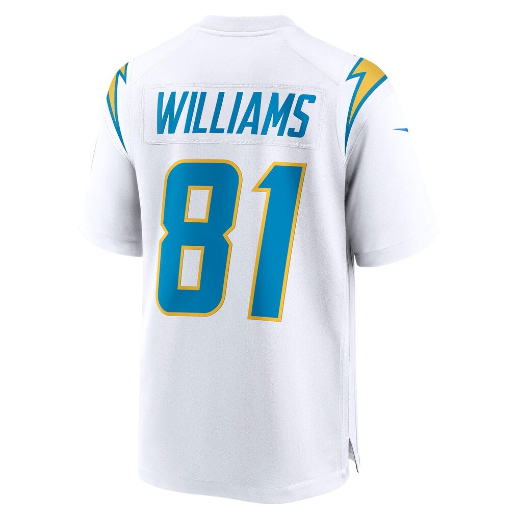 LA.Chargers #81 Mike Williams White Game Football Jersey Marou