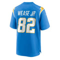 LA.Chargers #82 Theo Wease Jr. Powder Blue Game Football Stitched Jersey