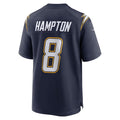 LA.Chargers #8 Omarion Hampton Navy Alternate Super Chargers Game Player Football Jersey Marou