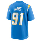 LA.Chargers #91 Da'Shawn Hand Powder Blue Team Game Football Jersey MAROU