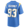 LA.Chargers #93 Otito Ogbonnia Powder Blue Game Player Football Jersey MAROU