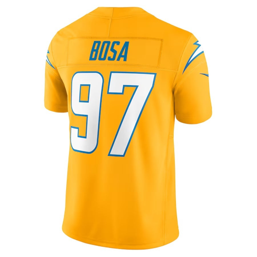 LA.Chargers #97 Joey Bosa Gold Alternate Charger Power Vapor F.U.S.E. Limited Football Jersey MAROU