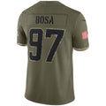 LA.Chargers #97 Joey Bosa Salute To Service Limited Football Jersey MAROU - Olive