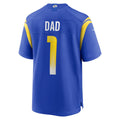 LA.Rams Number #1 Dad Home Royal Game Football Jersey Marou