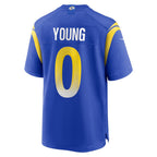 LA.Rams #0 Byron Young Royal Home Game Football Jersey Marou