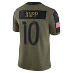LA.Rams #10 Cooper Kupp  Salute To Service Limited Player Football Jersey Marou - Olive
