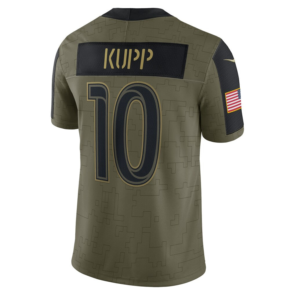 LA.Rams #10 Cooper Kupp  Salute To Service Limited Player Football Jersey Marou - Olive