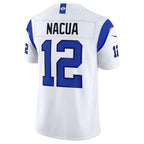 LA.Rams #12 Puka Nacua Fearsome White Vapor F.U.S.E. Stitched Limited Football Jersey