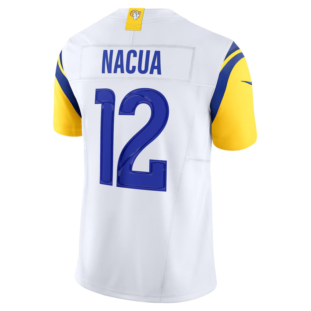 LA.Rams #12 Puka Nacua Vapor F.U.S.E. Limited Player Football Jersey Marou - White