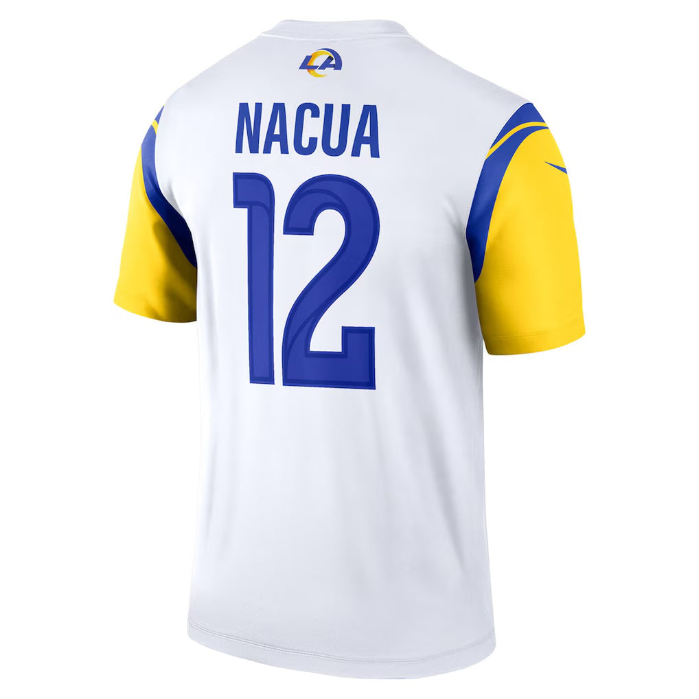 LA.Rams #12 Puka Nacua White Legend Player Performance Top