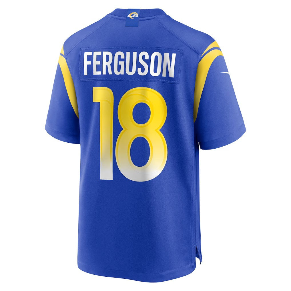 LA.Rams #18 Terrance Ferguson Royal Team Game Football Jersey Marou