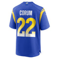 LA.Rams #22 Blake Corum Royal Game Player Football Jersey Marou