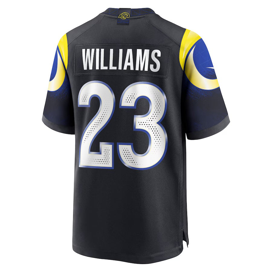 LA.Rams #23 Kyren Williams 2025 Rivalries Collection Game Jersey - Midnight Blue