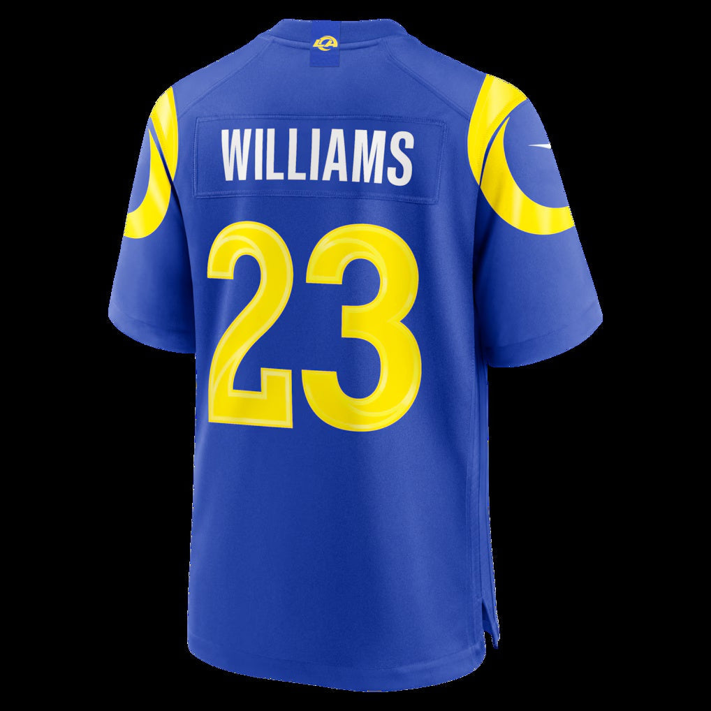 LA.Rams #23 Kyren Williams Royal Team Game Player Stitched Football American Jersey
