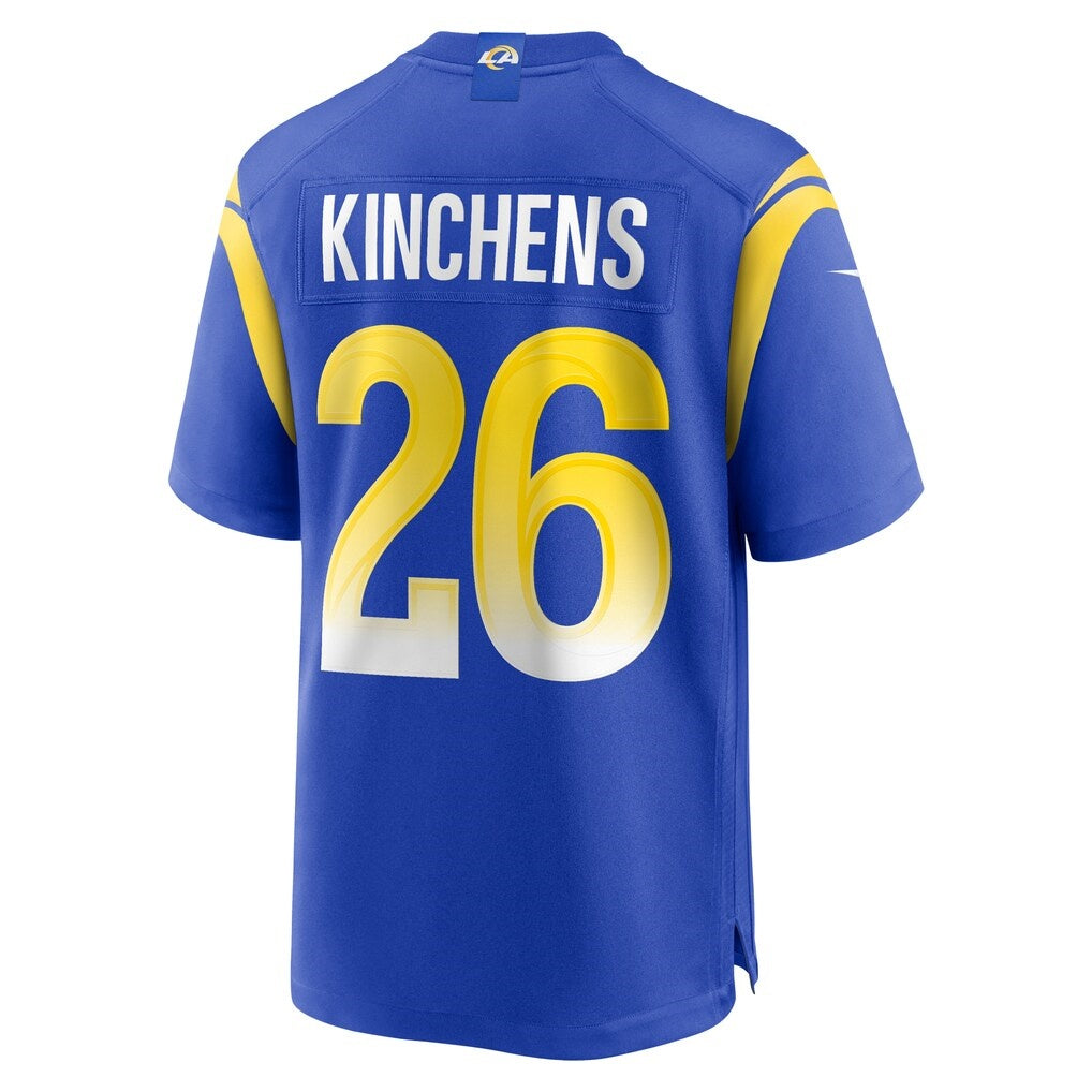 LA.Rams #26 Kamren Kinchens Royal Team Game Football Jersey Marou