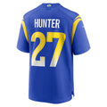 LA.Rams #27 Jarquez Hunter Royal Team Game Football Jersey Marou