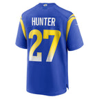 LA.Rams #27 Jarquez Hunter Royal Team Game Football Jersey Marou