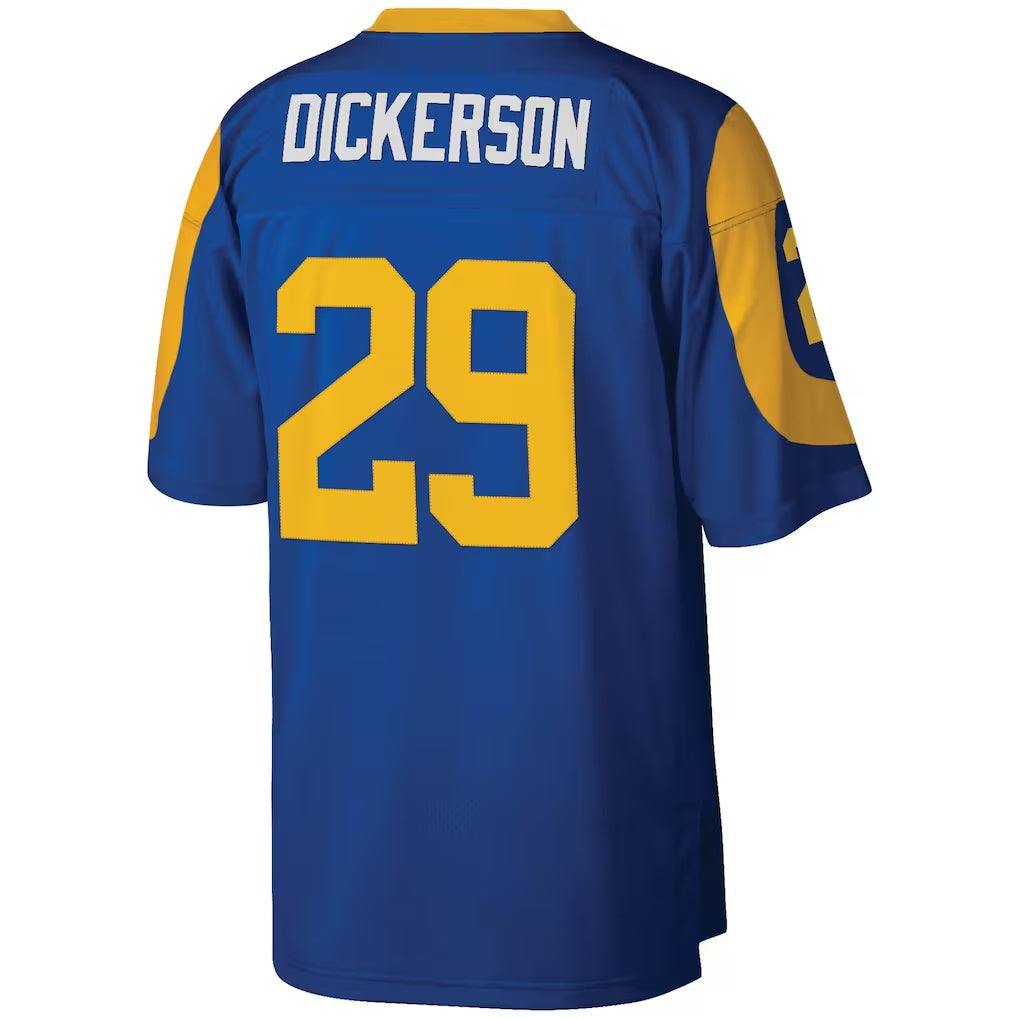 LA.Rams #29 Eric Dickerson Mitchell & Ness Royal Legacy Replica Football Jersey Marou