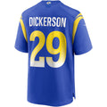 LA.Rams #29 Eric Dickerson Royal Game Retired Player Football Jersey Marou