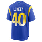 LA.Rams #40 Jesse Luketa Royal Team Game Football Jersey Marou