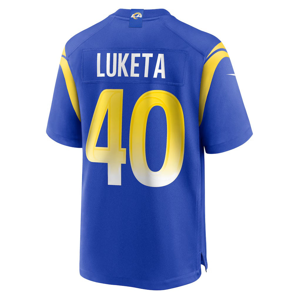 LA.Rams #40 Jesse Luketa Royal Team Game Football Jersey Marou