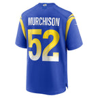LA.Rams #52 Larrell Murchison Royal Team Game Football Jersey Marou