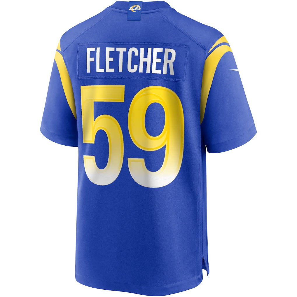 LA.Rams #59 London Fletcher Royal Game Retired Player Football Jersey Marou