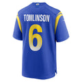 LA.Rams #6 Tre'Vius Hodges-Tomlinson Royal Team Game Football Jersey Marou