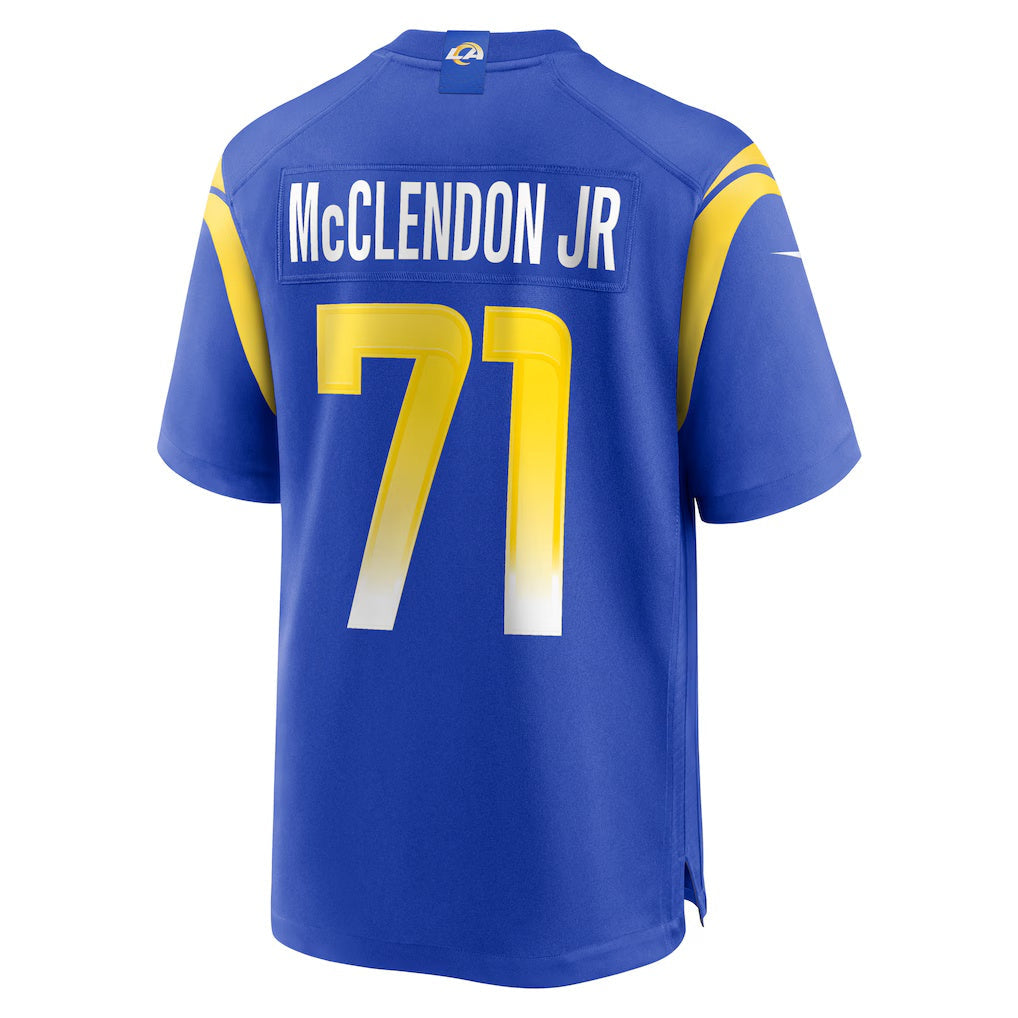 LA.Rams #71 Warren McClendon Jr. Royal Team Game Football Jersey Marou
