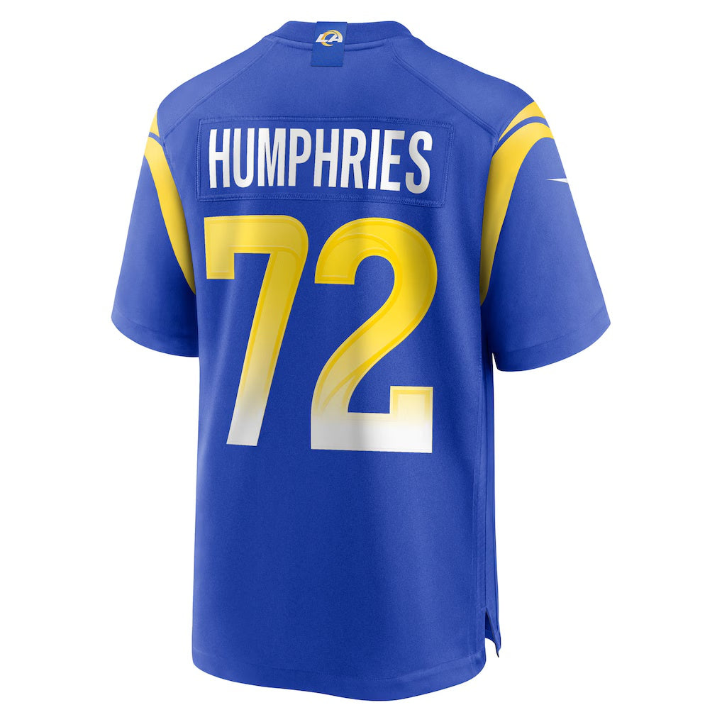 LA.Rams #72 D.J. Humphries Royal Team Game Football Jersey Marou