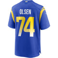 LA.Rams #74 Merlin Olsen Royal Game Retired Player Football Jersey Marou