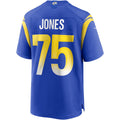 LA.Rams #75 Deacon Jones Royal Game Retired Player Football Jersey Marou