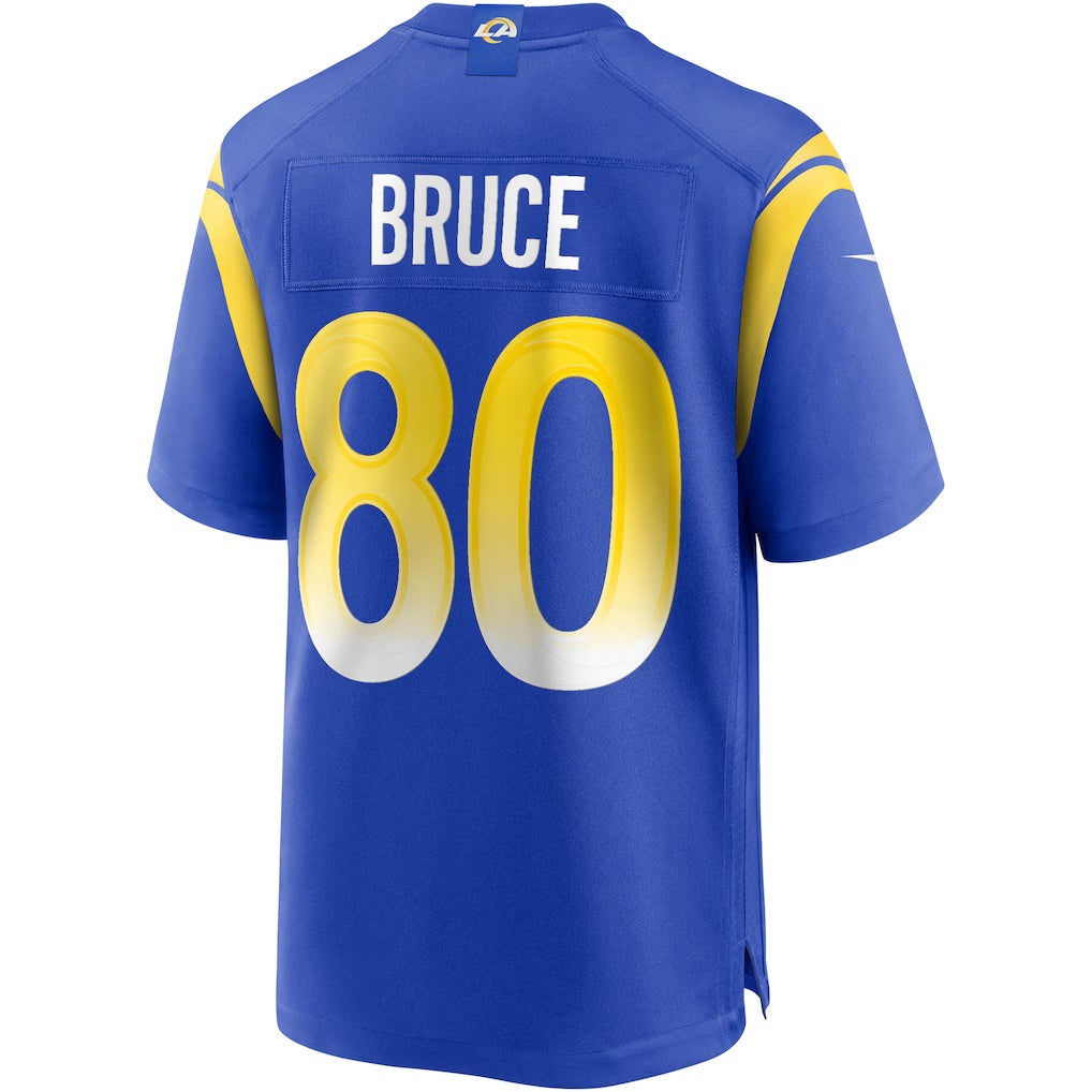 LA.Rams #80 Isaac Bruce Royal Game Retired Player Football Jersey Marou