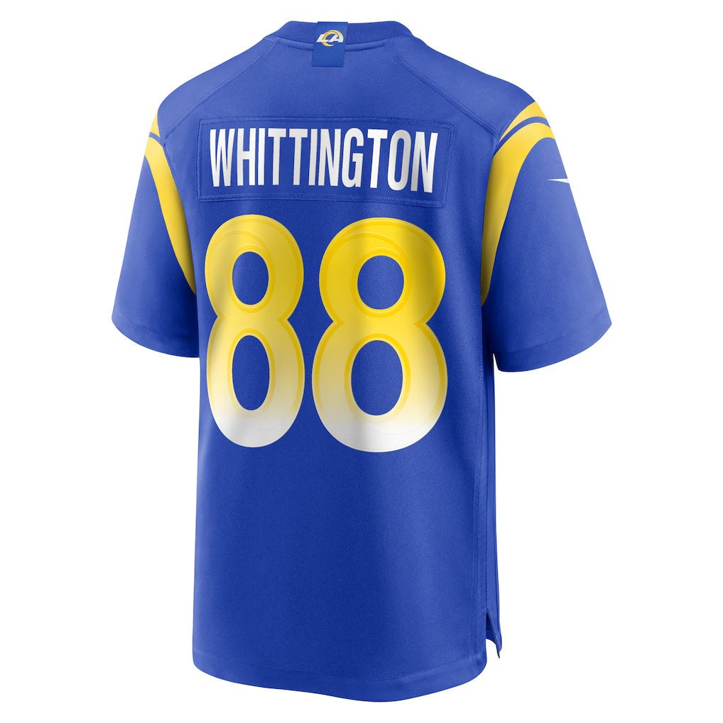 LA.Rams #88 Jordan Whittington Royal Team Game Football Jersey Marou
