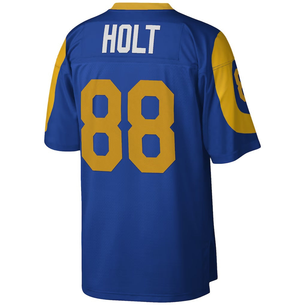 LA.Rams #88 Torry Holt Mitchell & Ness Royal Legacy Replica Football Jersey Marou
