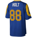 LA.Rams #88 Torry Holt Mitchell & Ness Royal Legacy Replica Football Jersey Marou