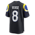 LA.Rams #8 Jared Verse 2025 Rivalries Collection Game Jersey - Midnight Blue