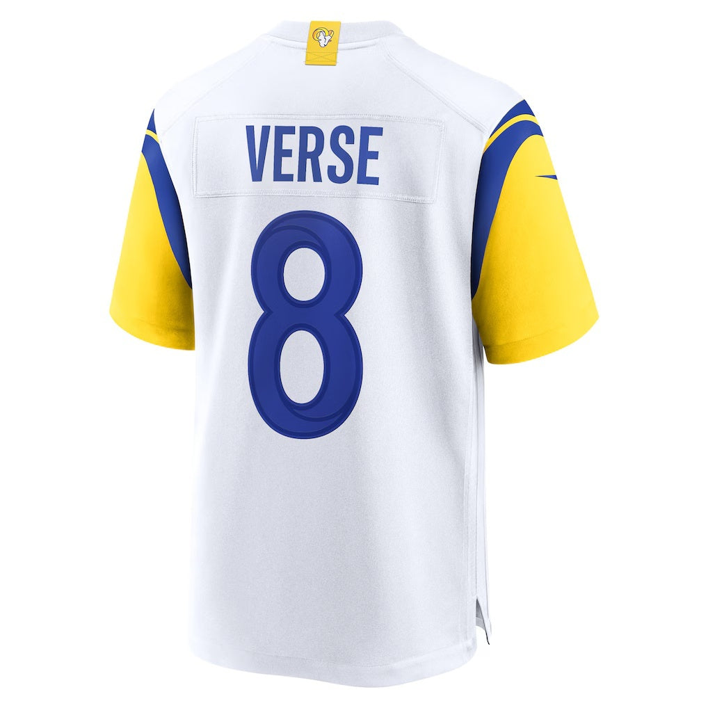 LA.Rams #8 Jared Verse White Game Football Jersey Marou