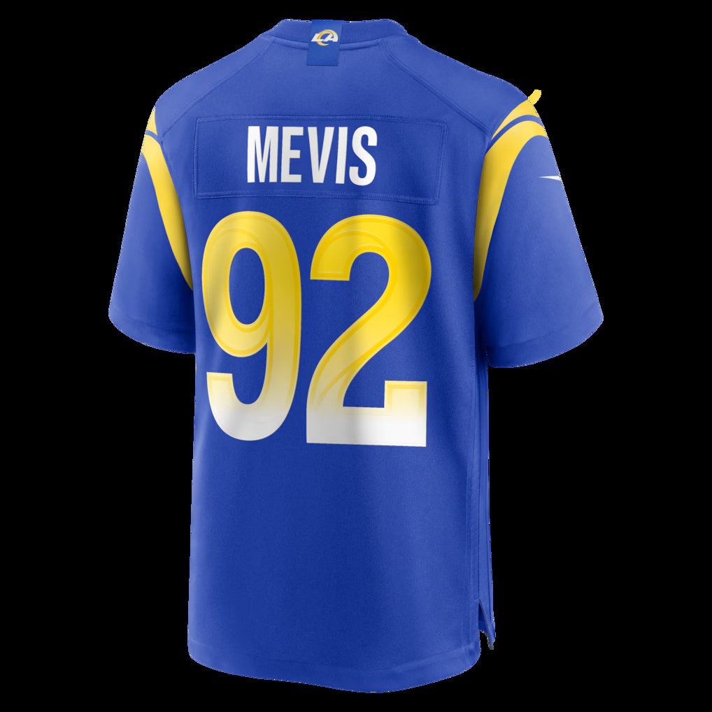 LA.Rams #92 Harrison Mevis Royal Team Game Football Jersey Marou