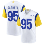 LA.Rams #95 Myles Garrett White Game Stitched Football American Jersey