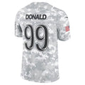 LA.Rams #99 Aaron Donald Arctic Camo 2024 Salute to Service Retired Player Limited Football Jersey Marou