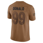 LA.Rams #99 Aaron Donald Brown Salute To Service Limited Football Jersey Marou