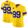 LA.Rams #99 Aaron Donald Yellow 2026 Vapor F.U.S.E. With 4- Star C Patch Limited Football Stitched Jersey