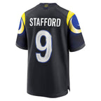 LA.Rams #9 Matthew Stafford 2025 Rivalries Collection Game Jersey - Midnight Blue
