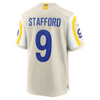 LA.Rams #9 Matthew Stafford Bone Player Game Football Jersey Marou